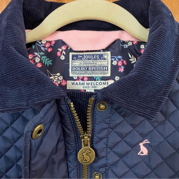 JOULES Navy Quilted Jacket Girls 9-10Y NWT - Picture 3 of 6